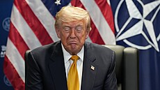Americký prezident Donald Trump se setkal s generálním tajemníkem NATO Markem...