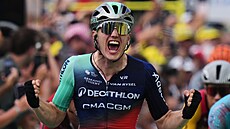 Olav Kooij slaví vít�zství v 5. etap� Tour de France.