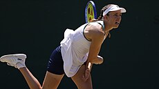 Elise Mertensová v osmifinále Wimbledonu.