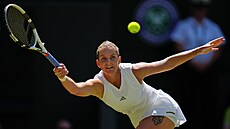 Karolína Plí�ková ve druhém kole Wimbledonu.