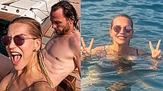 Snoubenci Dara Rolins a Pavel Nedv�d si u�ívají romantické chvíle v Itálii. (8....