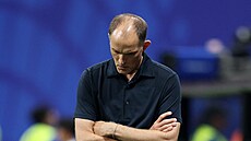 Trenér Anglie Thomas Tuchel b�hem utkání s DR Kongo.