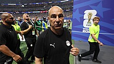 Egyptský trenér Husam Hassan po zápase s Argentinou.