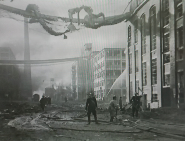 Factory complex once had its own fire department, fighting fires even during wartime
