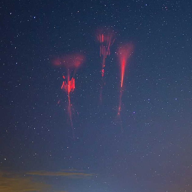 Red Sprites Captured During Czech Thunderstorm