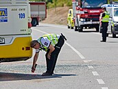 Na Znojemsku se st�etly dva autobusy, na míst� je 40 zran�ných. (18. �ervence...