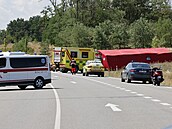 Na Znojemsku se st�etly dva autobusy, na míst� je 40 zran�ných. (18. �ervence...