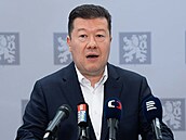 Tomio Okamura na vojenském leti�ti v Kbelích avizoval cíle náv�t�vy �íny. (19....