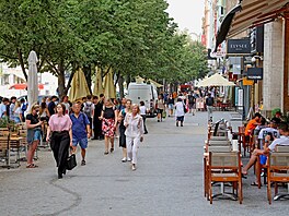 Stavba tramvajové trati na Václavském nám�stí a prom�na jeho okolí (stav...