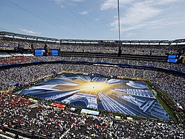 Pohled na záv�re�ný ceremoniál p�ed finále MS ve fotbale.