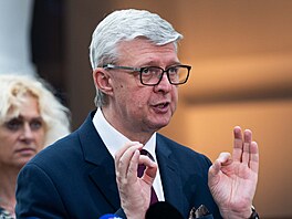 Jednání Poslanecké sn�movny. Tisková konference ke stavebnímu zákonu. Na snímku...