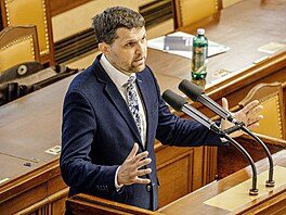 Lidovec Petr Hladík p�i projednávání novely stavebního zákona (10. �ervence...
