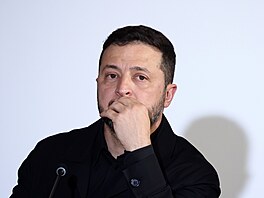 Ukrajinský prezident Volodymyr Zelenskyj na summitu tzv. koalice ochotných v...