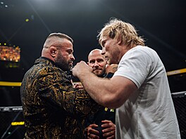 Karlos Vémola a Frédéric Leonhard Vosgröne na Oktagonu v Kolín� nad Rýnem.