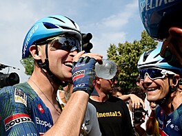 Belgi�an Tim Merlier slaví vít�zství v sedmé etap� Tour de France