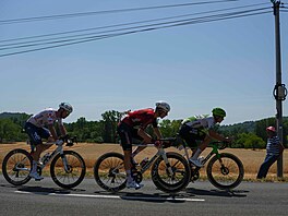 Zprava Jakub Otruba (Caja Rural), Liam Slock (Lotto Intermarché) a Thibault...