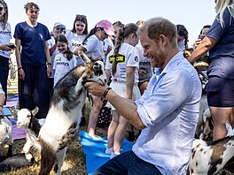 Princ Harry na kozí józe b�hem Scotty�s Summer Festival na zámku Maxstoke ve...