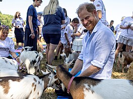 Princ Harry na kozí józe b�hem Scotty�s Summer Festival na zámku Maxstoke ve...