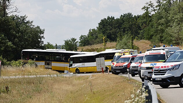 Znojmo'da yolcuları taşıyan iki otobüs çarpıştı
