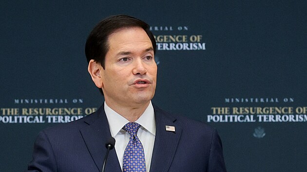 ��f americk� diplomacie Marco Rubio promluvil na konferenci ve Washingtonu. (16. �ervence 2026)