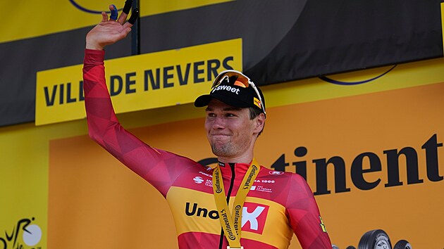 S�ren Waerenskjold slav� na p�diu v�t�zstv� v jeden�ct� etap� Tour de France.