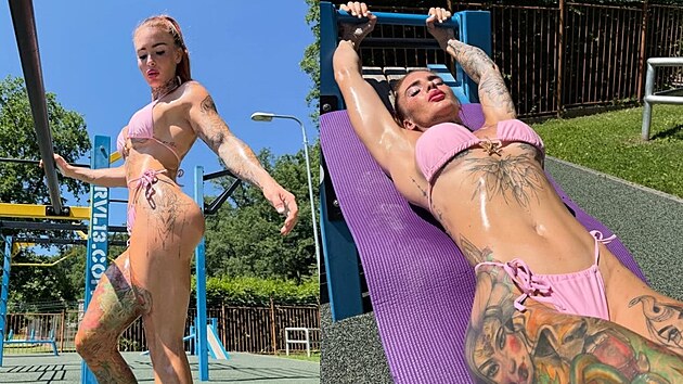 Tereza Osladilová cvi�ila na koupali�ti v r��ových bikinách (�ervenec 2026)