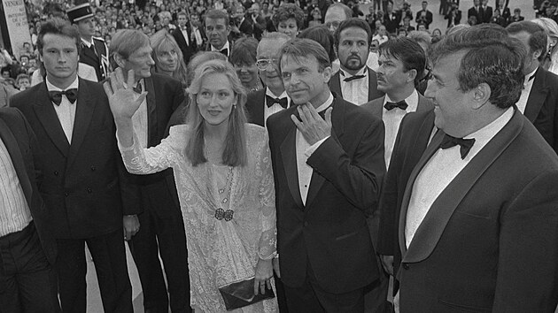 Meryl Streepov� a Sam Neill na festivalu v Cannes (13. kv�tna 1989)