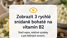 Jak doplnit vitamin B2 bez dopl�k� stravy? Inspirujte se t�emi jednoduchými...
