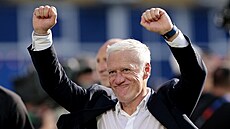 Francouzský trenér Didier Deschamps po vít�zném utkání s Marokem.