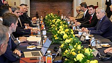 Ministr zahrani�í Petr Macinka (Motoristé sob�) po summitu NATO v turecké...