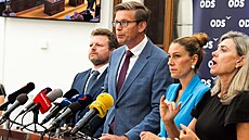 Tisková konference ODS. Na snímku Martin Kupka a Eva Decroix. (14. �ervence 2026)