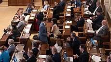 Jednání Poslanecké sn�movny, u �e�nického pultu je p�edseda ODS Martin Kupka.
