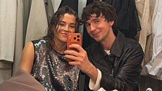 Karolína Muchová se stylistou Miroslavem Romanivem