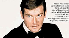 Titulní strana magazínu Víkend DNES na téma James Bond - Roger Moore