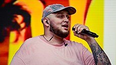 Ukrajinský rapper Albert Vasyljev, známý jako Kyivstoner. (14. �ervence 2019)