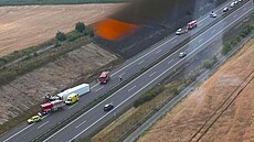 Kamion havaroval na 91. kilometru dálnice D3.