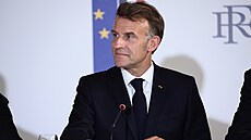 Francouzský prezident Emmanuel Macron na summitu tzv. koalice ochotných v...