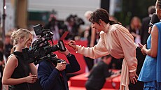 Juliette Binocheová na záv�re�ném ceremoniálu KVIFF (11. �ervence 2026 )