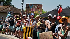 Fanou�ci b�hem desáté etapy Tour de France