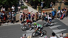 Liam Slock (Lotto Intermarché), Jakub Otruba z týmu Caja Rural (uprost�ed) a...