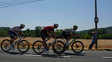 Zprava Jakub Otruba (Caja Rural), Liam Slock (Lotto Intermarché) a Thibault...