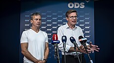 P�edseda Ob�anských demokrat� Martin Kupka a kandidát na primátora Tomá�...