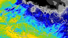 Mapa s délkou slune�ního svitu ve st�edu 15. �ervence 2026