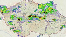 Mapa bou�ek a blesk� v úterý v 15:30 hodin