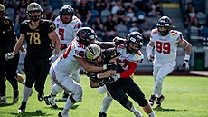 Momentka ze zápasu Nitra Knights - Vyso�ina Gladiators