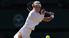 Karolína Muchová b�hem finále Wimbledonu.
