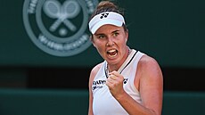Linda Nosková dává ve wimbledonském finále pr�chod emocím.