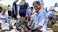 Princ Harry na kozí józe b�hem Scotty�s Summer Festival na zámku Maxstoke ve...