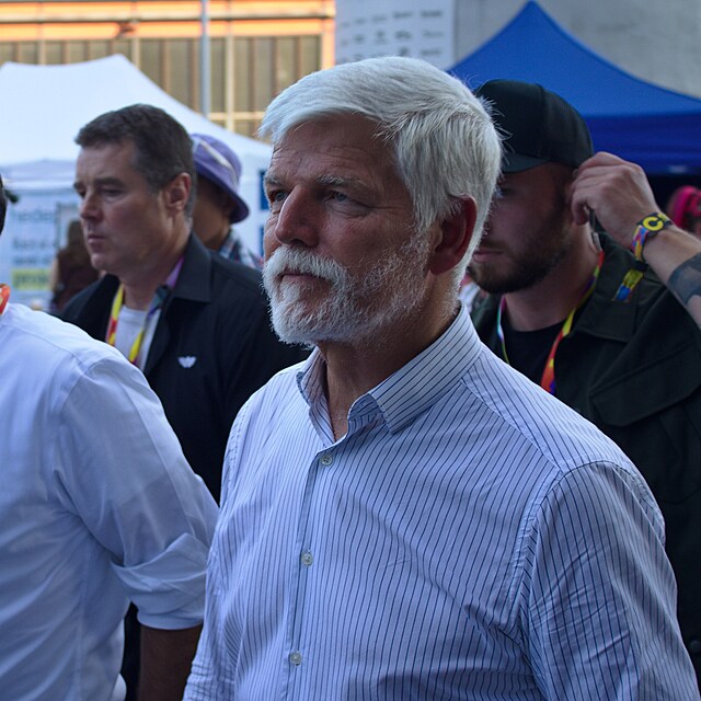 Prezident Petr Pavel p�i debat� na festivalu Colours of Ostrava. (18. �ervence 2026)