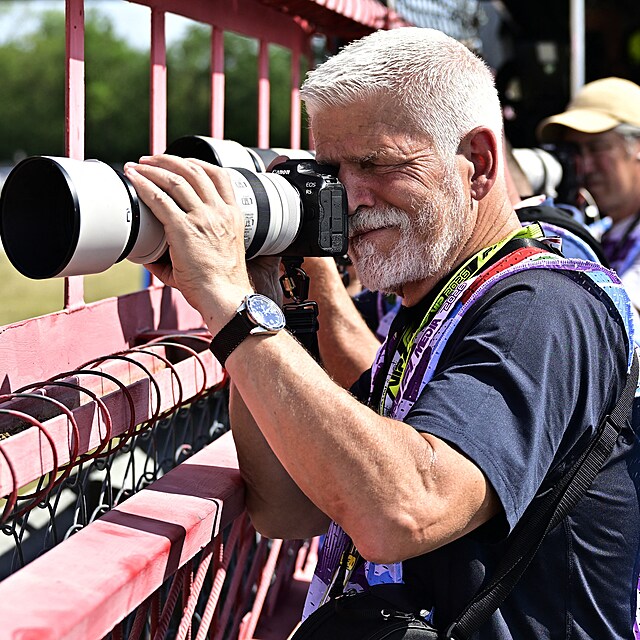 �esk� prezident Petr Pavel jako fotograf na Velk� Cen� F1 v Ma�arsku.